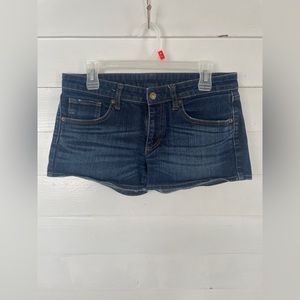 Blue Low-Rise UNIQLO Short Shorts